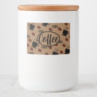 Cafe Themed Coffee Kitchen Canister for Coffee Food Label
