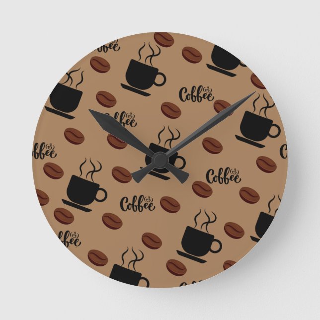 Cafe Themed Coffee Kitchen Wall Clock (Front)