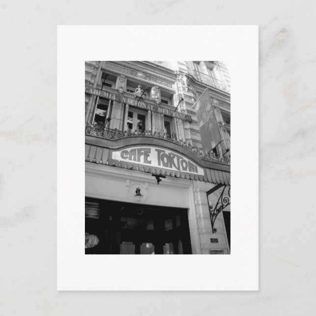 Cafe Tortoni and Tango Postcard (Front)