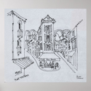 Cafe Van Gogh, Place Voltaire, Arles, France Poster