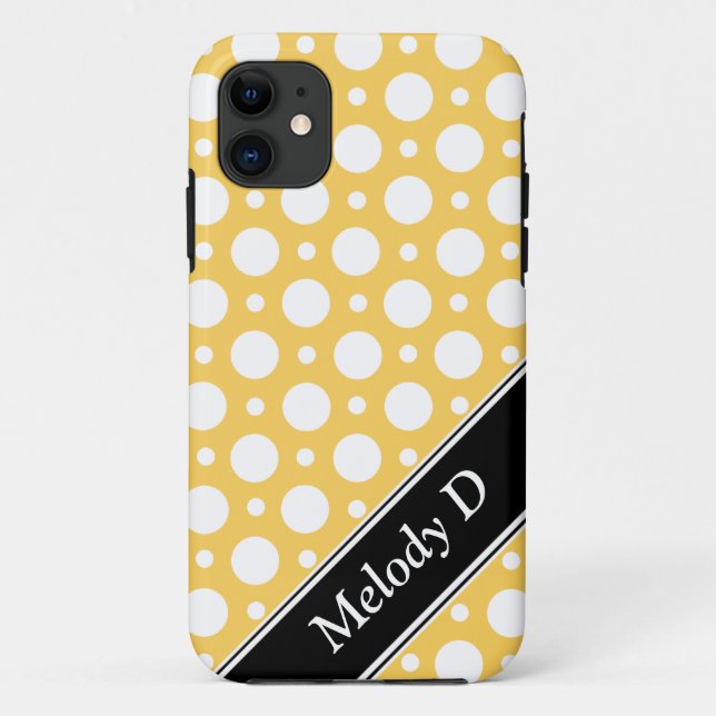 Cafe Yellow Assorted Polka Dots iPhone 5 Case (Back)