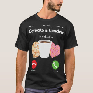 Cafecito Cafe Conchas Cute Spanish Pun Coffee T-Shirt