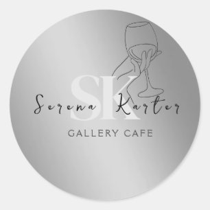 Cafes Cafe Coffee Food Coffeeshop Restaurant Classic Round Sticker
