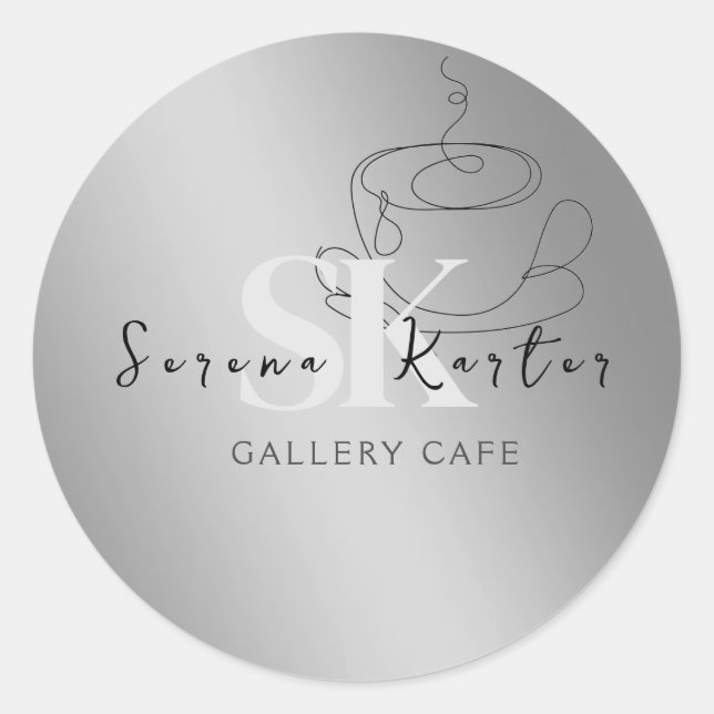 Cafes Cafe Coffee Food Coffeeshop Restaurant Classic Round Sticker (Front)