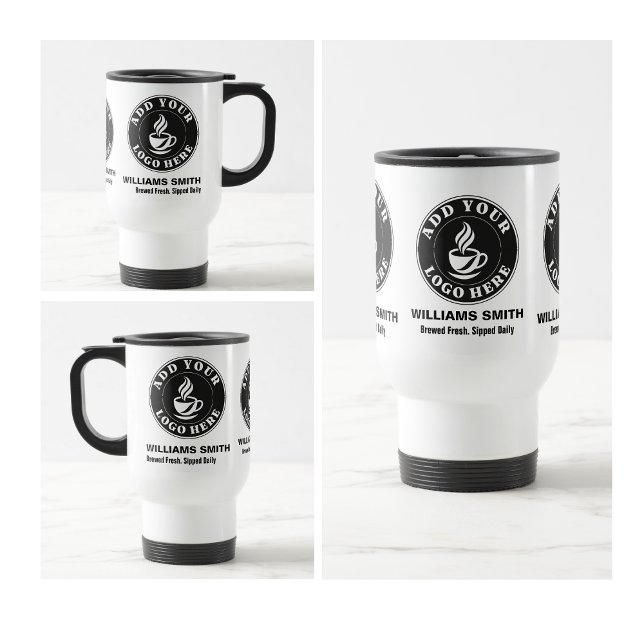 Cafes Coffee Shops Business Logo Branding Travel Mug (Cafes Coffee Shops Business Logo Branding Travel Mug cafeteria bulk appreciation day gift worker )