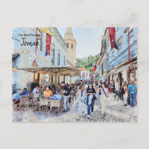 Cafes of Tomar, Portugal  Postcard