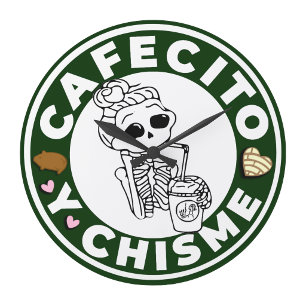 Cafesito and chisme clock