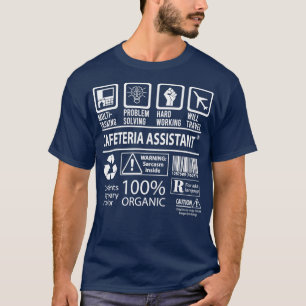 Cafeteria Assistant MultiTasking Certified Job Gif T-Shirt