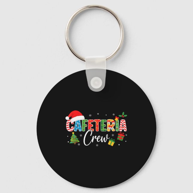 Cafeteria Crew Christmas Holiday School Staff Food Key Ring (Front)