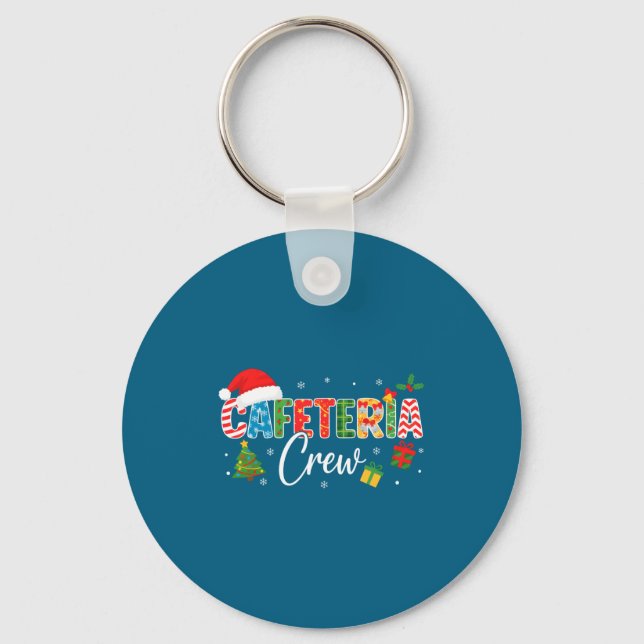 Cafeteria Crew Christmas Holiday School Staff Food Key Ring (Front)