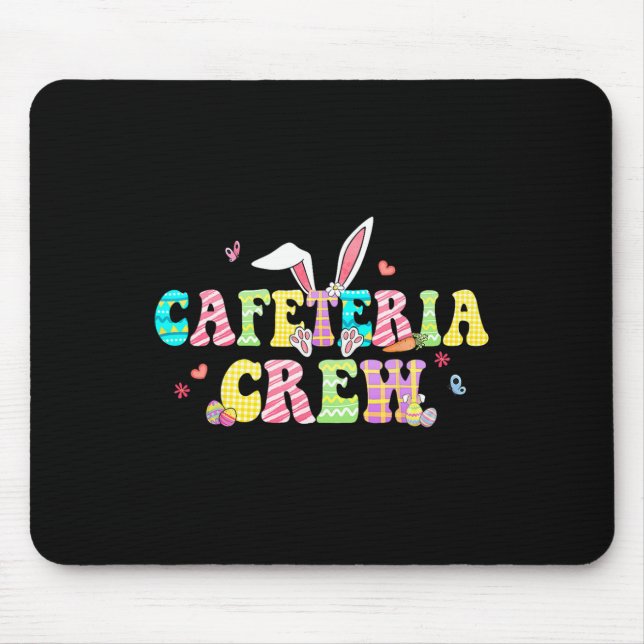 Cafeteria Crew Happy Easter Bunny Lunch Lady Match Mouse Pad (Front)