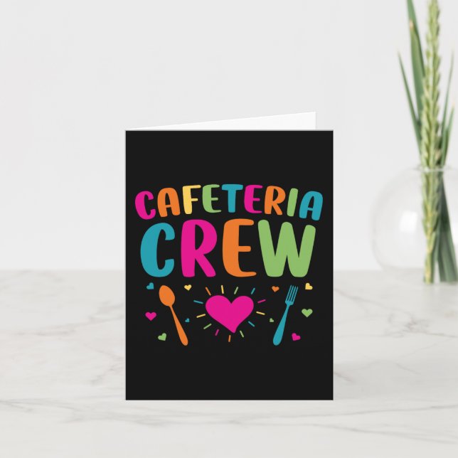Cafeteria Crew Lunch Lady Back to School Novelty  Card (Front)