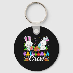 Cafeteria Crew Lunch Lady Bunny Happy Easter Day Key Ring