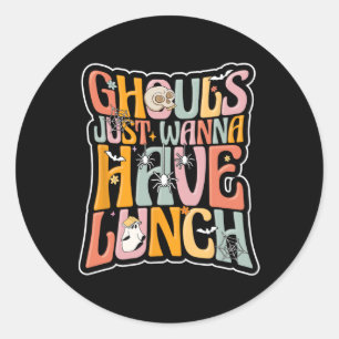 Cafeteria Worker Back To School Halloween Lunch La Classic Round Sticker