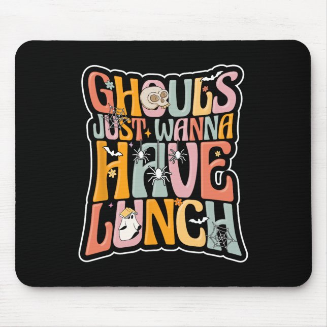 Cafeteria Worker Back To School Halloween Lunch La Mouse Pad (Front)