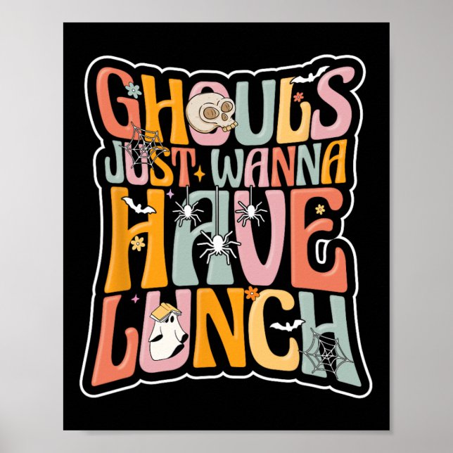 Cafeteria Worker Back To School Halloween Lunch La Poster (Front)