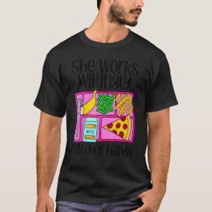 Cafeteria Worker Lunch Lady Tray Food Server Job S T-Shirt