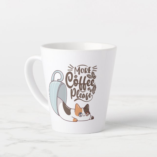 CAFFE CAT LATTE MUG (Left Angle)