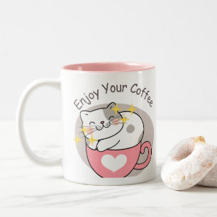 CAFFE CAT Two-Tone COFFEE MUG