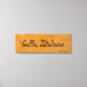 Caffe Italiano Tuscan Orange Painting Canvas Print