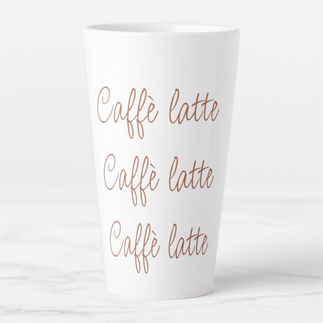 Caffè latte | Simple Stylish Script Typography Mug (Front)