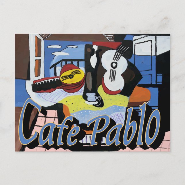 Caffee Pablo Sign Postcard (Front)