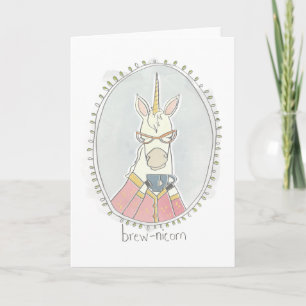 Caffeinated Cutie   Brew Unicorn Card