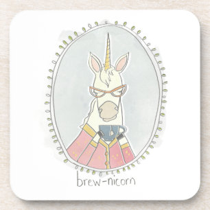 Caffeinated Cutie Brew Unicorn Coaster
