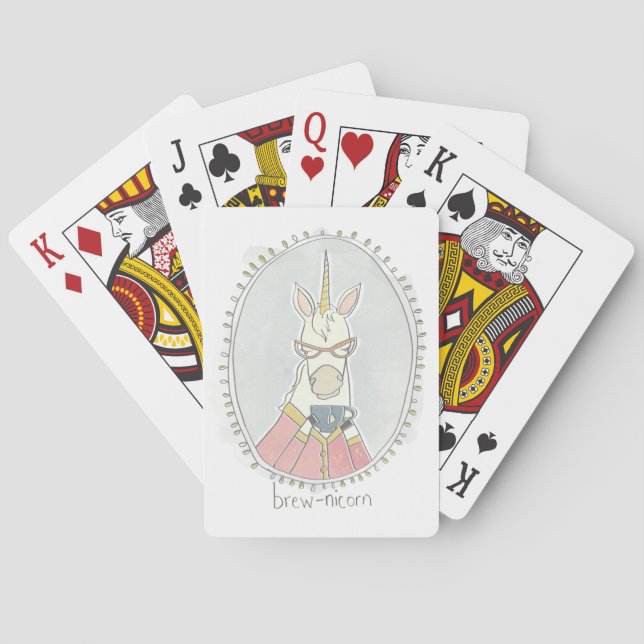 Caffeinated Cutie | Brew Unicorn Playing Cards (Back)