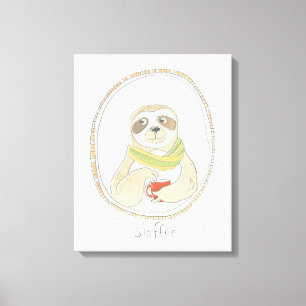 Caffeinated Cutie Sloffee Canvas Print