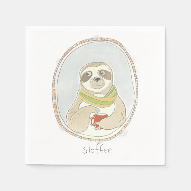 Caffeinated Cutie | Sloffee Napkin (Front)