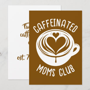 Caffeinated Moms Club Trendy Mama Coffee Lover Holiday Card