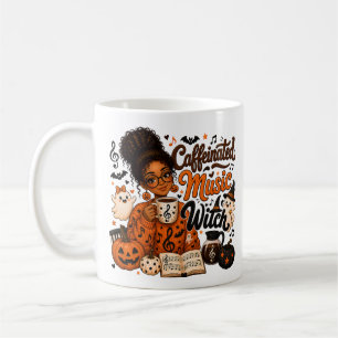 Caffeinated Music Witch Halloween Mug