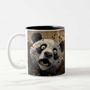 Caffeinated Panda Two-Tone Coffee Mug