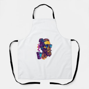 Caffeinated Skull � Funny Barista Skeleton Apron