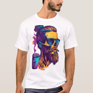 Caffeinated Skull � Funny Barista Skeleton T-Shirt