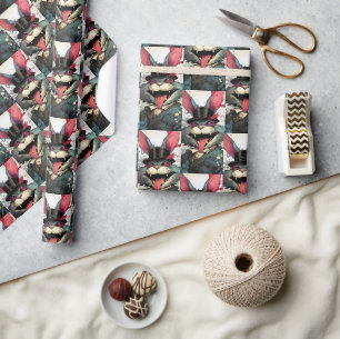 Caffeinated Top Hat Rabbit Magical Society Wrapping Paper