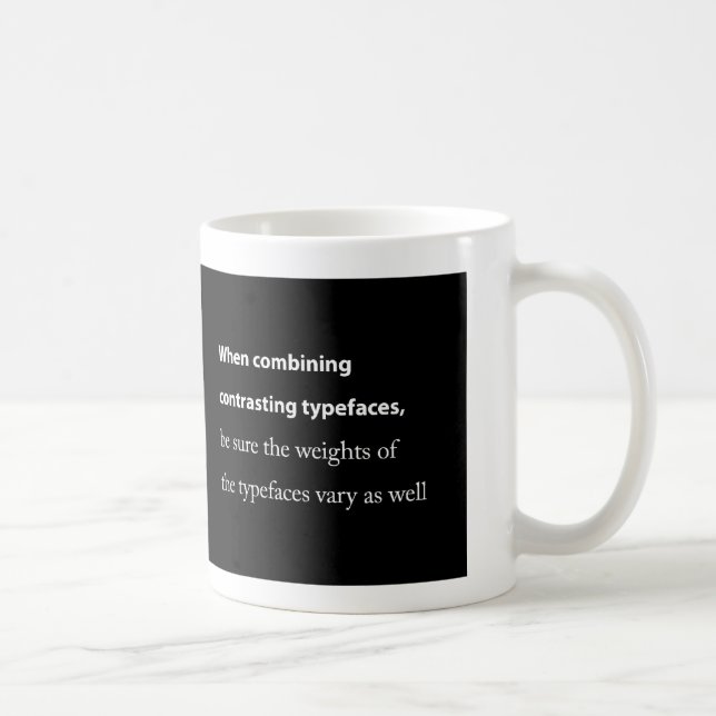 Caffeinated Typography Coffee Mug (Right)