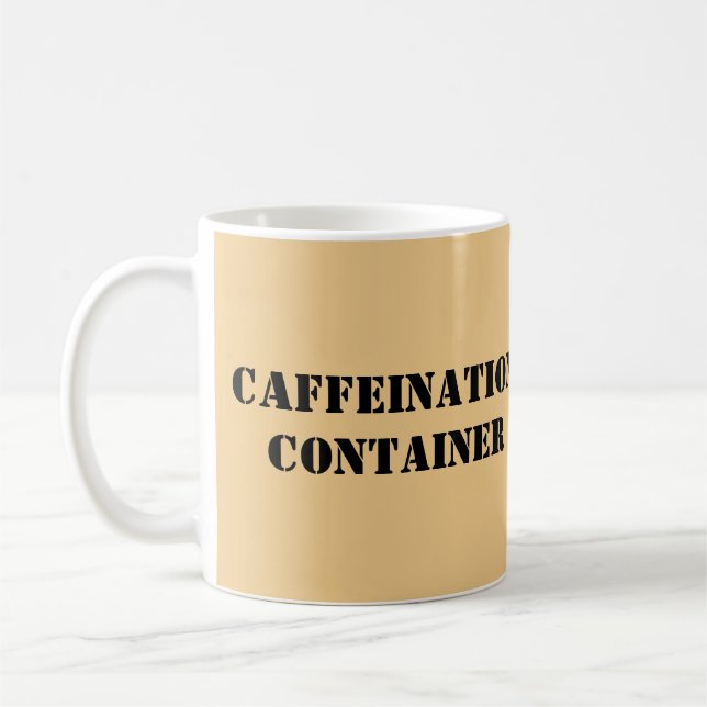 Caffeination Container  Coffee Mug (Left)
