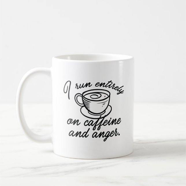 Caffeine And Anger Coffee Mug (Left)