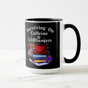 Caffeine And Cliffhangers Colourful Mug