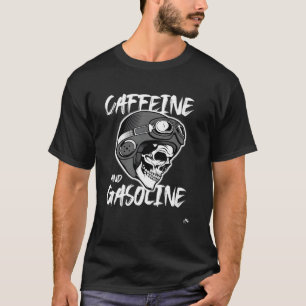 Caffeine And Gasoline - Skull Helmet - Racing T-Shirt