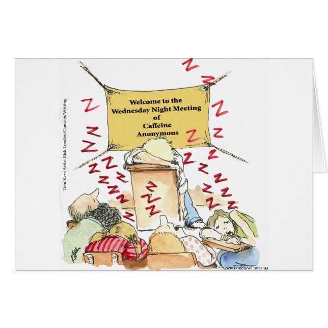 Caffeine Anonymous Funny Cards Tees Mugs & Gifts (Front Horizontal)