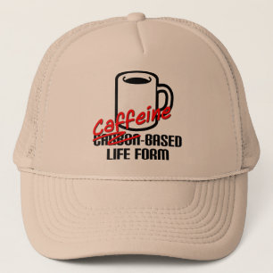 Caffeine Based Life Form Funny Coffee Ball Cap Hat