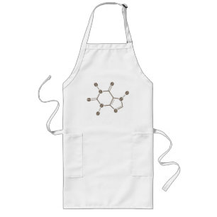 caffeine beans molecule long apron