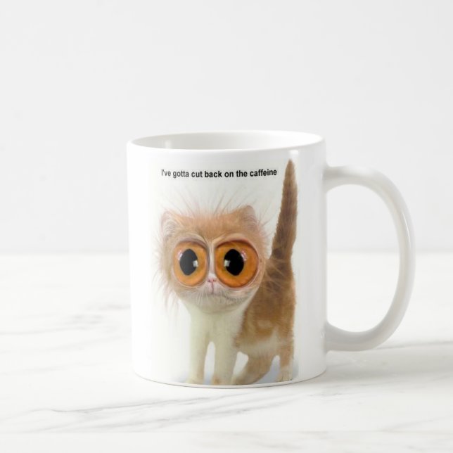 Caffeine Cat Coffee Mug (Right)