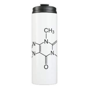 caffeine chemical formula coffee chemistry element thermal tumbler