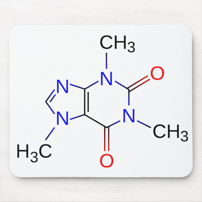 Caffeine Chemical Structure Mousepad (Front)
