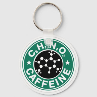 Caffeine Chemistry Key Ring