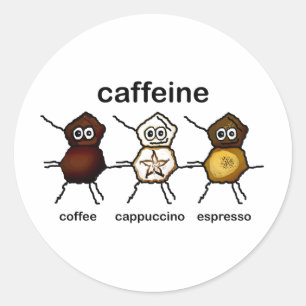 Caffeine Classic Round Sticker